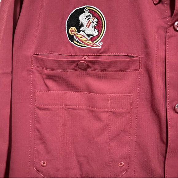 Columbia PFG, men’s Florida State University garnet fishing shirt size XXL - Picture 12 of 13